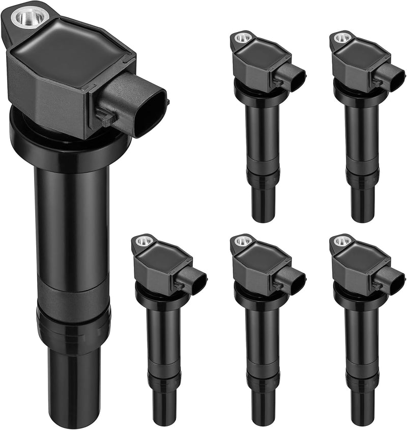 Ignition Coils for Kia Optima 2006-2010, Rondo 2007-2011, Magentis 2007-2010, Hyundai Santa Fe 2007-2009, 2.7L V6, Set of 6