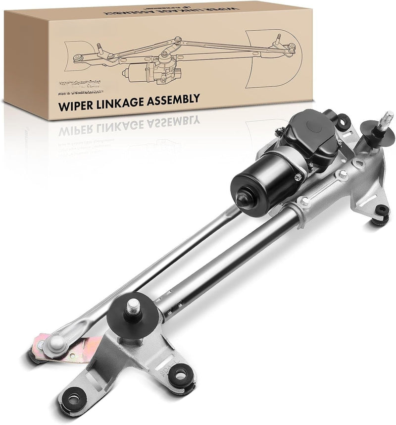Front Windshield Wiper Motor and Linkage Assembly for Honda Accord 2003-2007 Sedan Only, Not for Coupe, Bolt-On