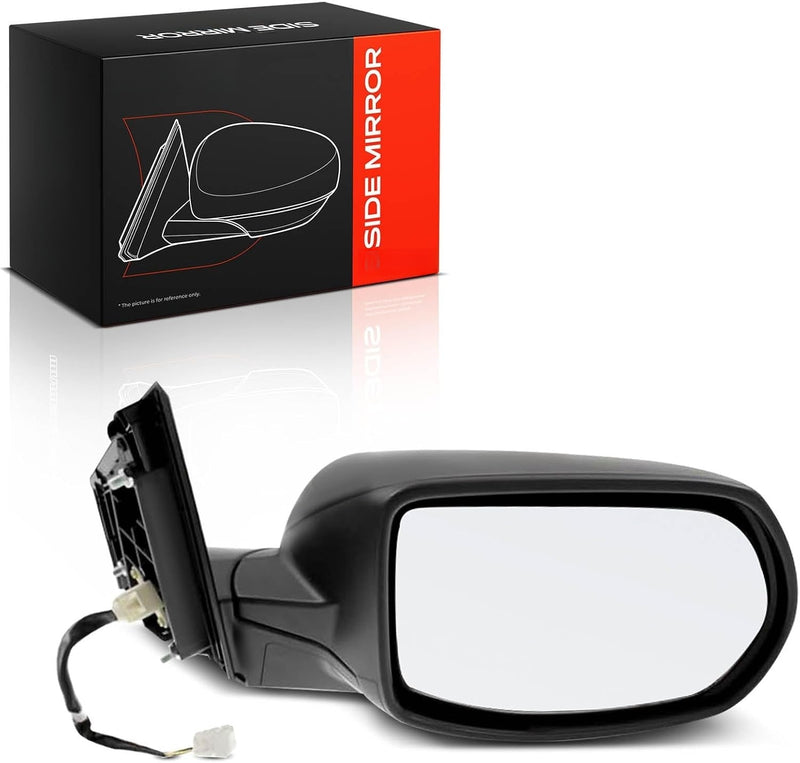 Right Passenger Side Power Mirror for Honda CR-V 2012-2016 EX, Non-Heated, Smooth Black