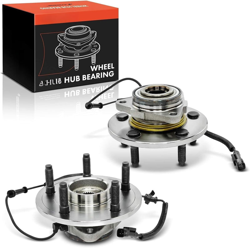 Front Wheel Bearing and Hub Assembly Pair for Dodge Ram 1500 2006-2008, ABS, 5-Lug