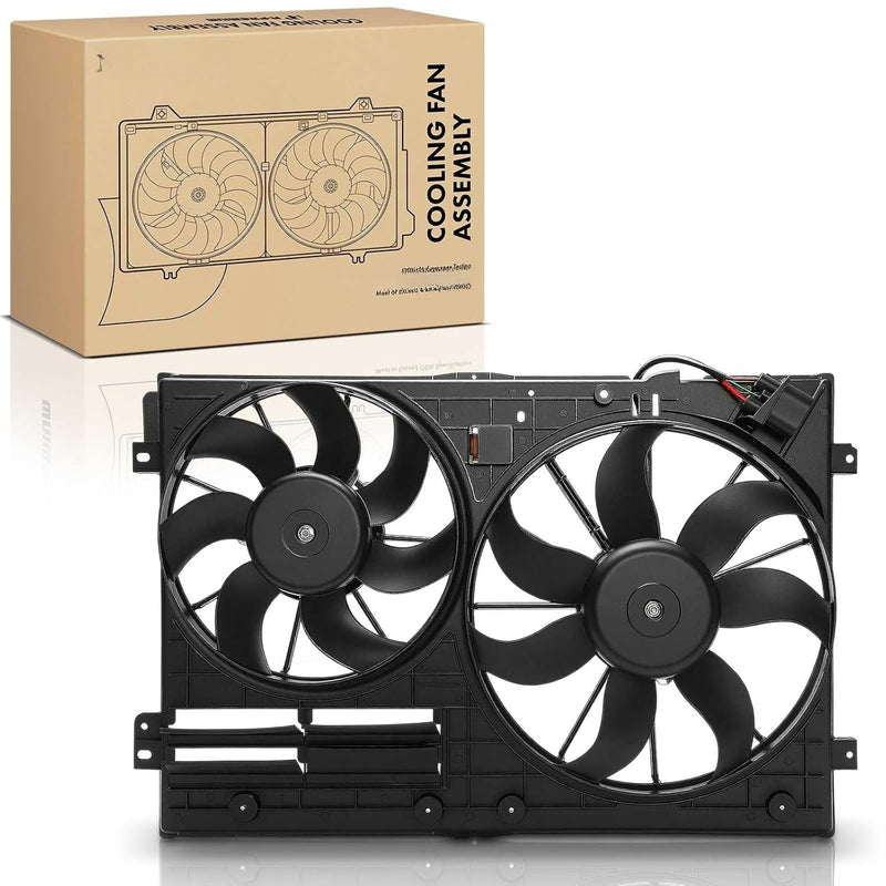 Radiator Cooling Fan Assembly with Control Module for Volkswagen Jetta 2011-2018, Passat 2012-2018, Tiguan 2009-2018