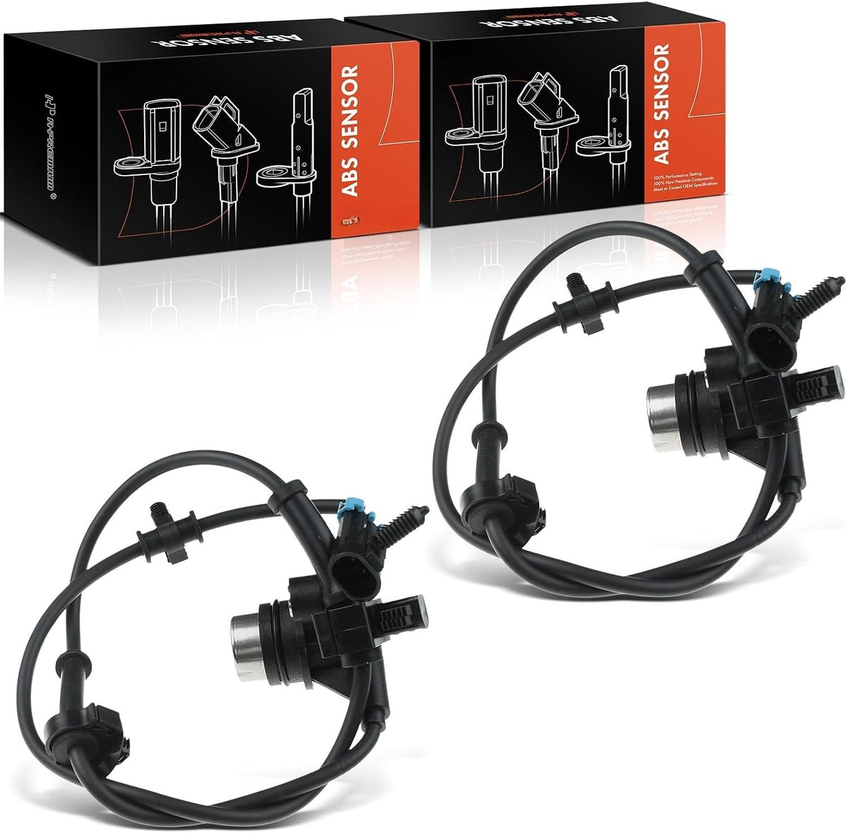 Rear ABS Wheel Speed Sensor Pair for Chevrolet Tahoe 2003-2006, Suburban 1500 2003-2006, Avalanche 1500 2003-2006, GMC Yukon 2003-2006, Left and Right