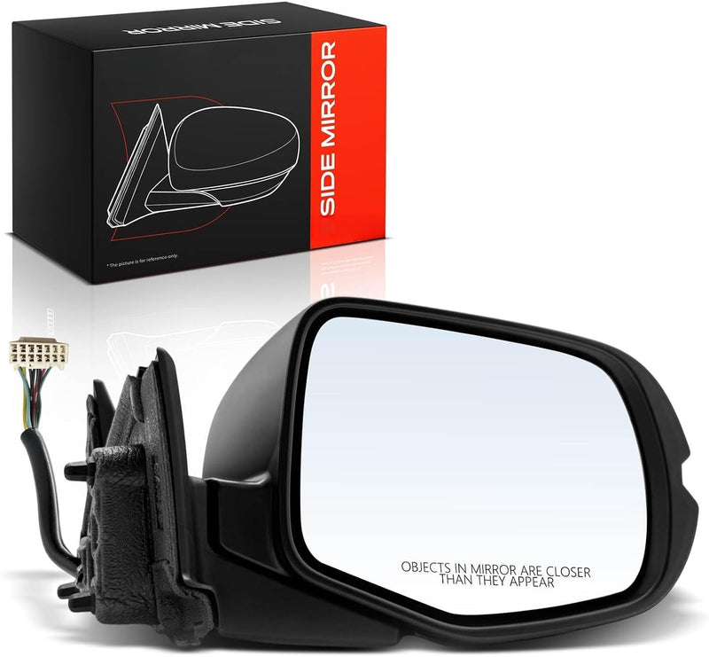 Front Right Passenger Side Heated Power Mirror for Honda Passport 2019-2023, Pilot 2019-2022, Turn Signal, Black