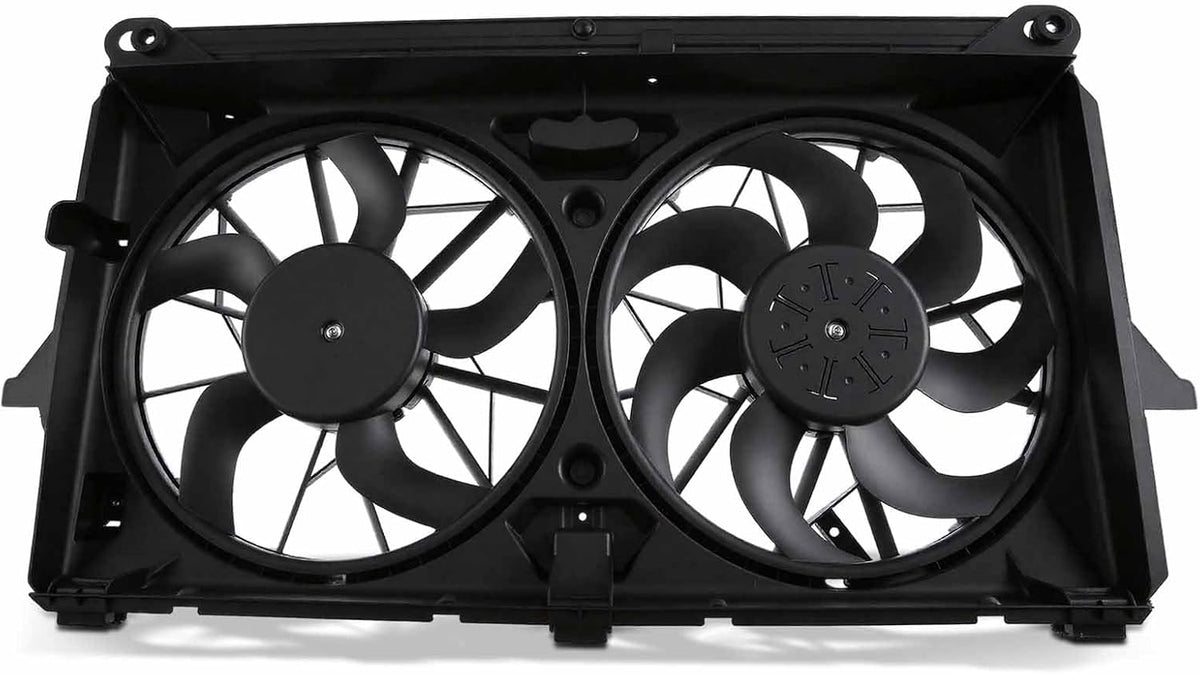 Dual Radiator Cooling Fan Assembly with Shroud for Chevrolet Silverado 1500 2007-2013, Tahoe 2007-2014, GMC Sierra 1500 2007-2013, Yukon 2007-2014