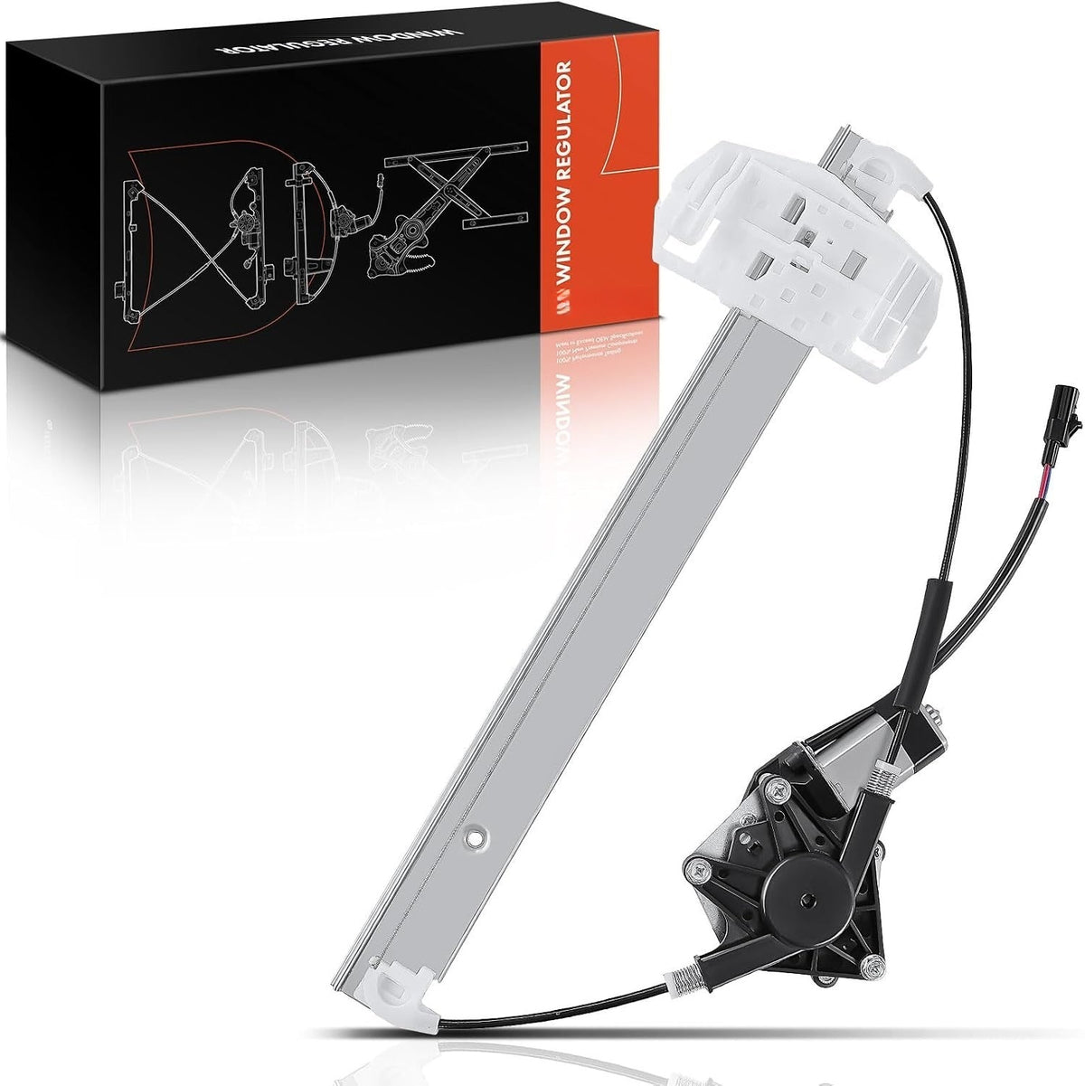 Rear Left Driver Side Power Window Regulator with Motor for Jeep Wrangler 2007-2017, Wrangler JK 2018 Sport Utility, 2-Pin