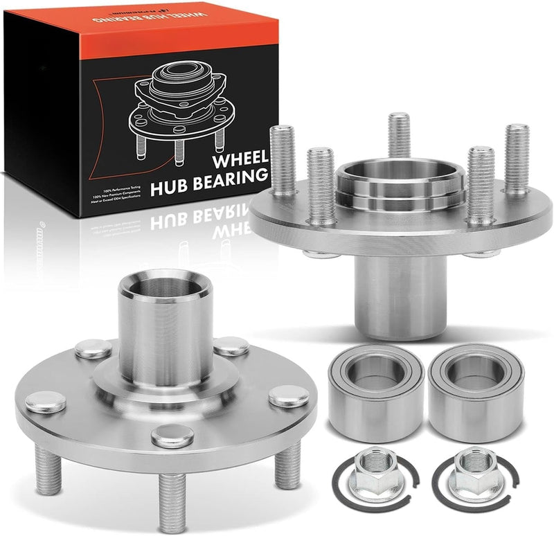Front Wheel Bearing and Hub Kit for Toyota Camry 1992-2003, Solara 1999-2003 FWD, Lexus RX300 1999-2003 AWD, 5-Lug, Pair