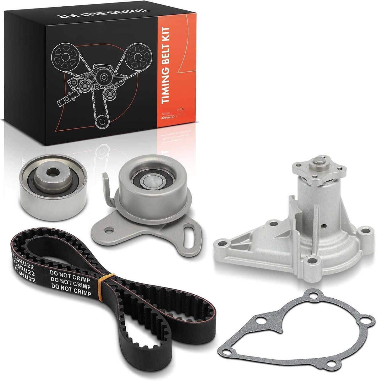 Timing Belt Kit with Water Pump for Hyundai Accent 2001-2011, Kia Rio 2006-2011, Rio5 2006-2011, L4 1.6L