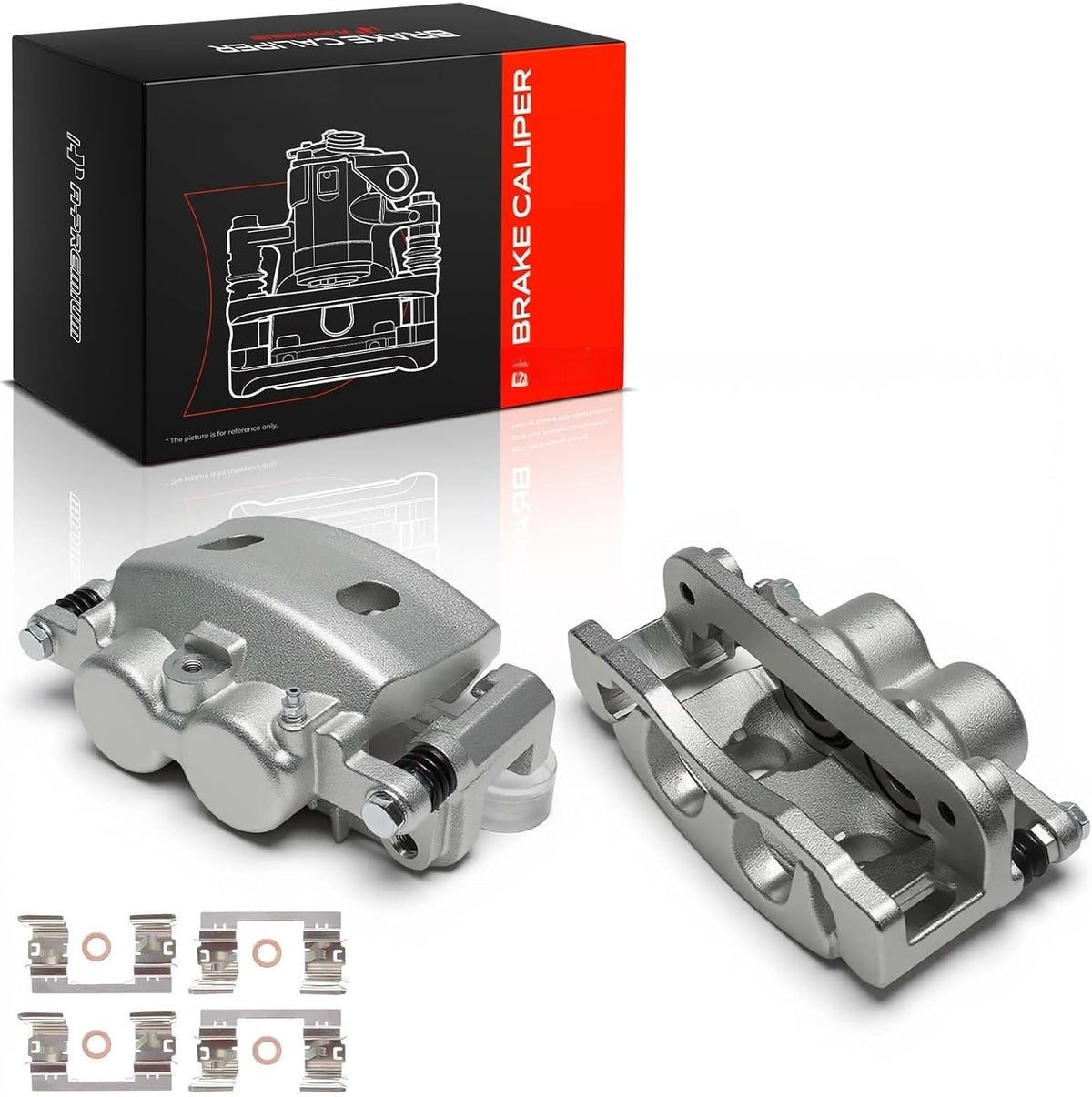 Front Brake Caliper with Bracket, Dual Piston, for Chevrolet Silverado 1500 2008-2018, Tahoe 2008-2020, GMC Sierra 1500 2008-2018, Yukon 2008-2020