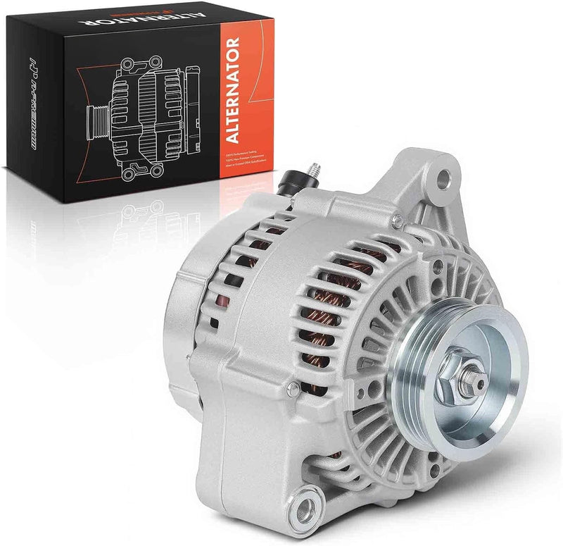 Alternator for Honda CR-V 1997-2001, 2.0L, 12V 95A, 4-Groove Pulley, Square Plug