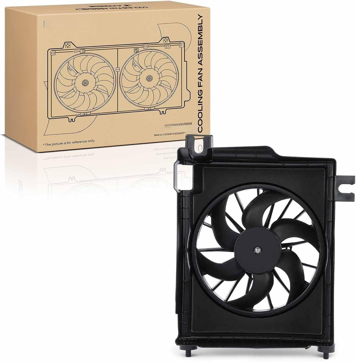 A/C Condenser Fan Assembly with Shroud for Dodge Ram 1500 2002-2008, Ram 2500 2003-2007, Ram 3500 2004-2007