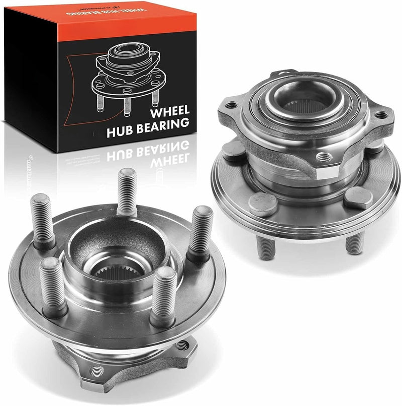 Rear Wheel Bearing and Hub Assembly Pair, 5-Lug, for Dodge Charger 2015-2023, Challenger 2015-2023, Chrysler 300 2015-2023