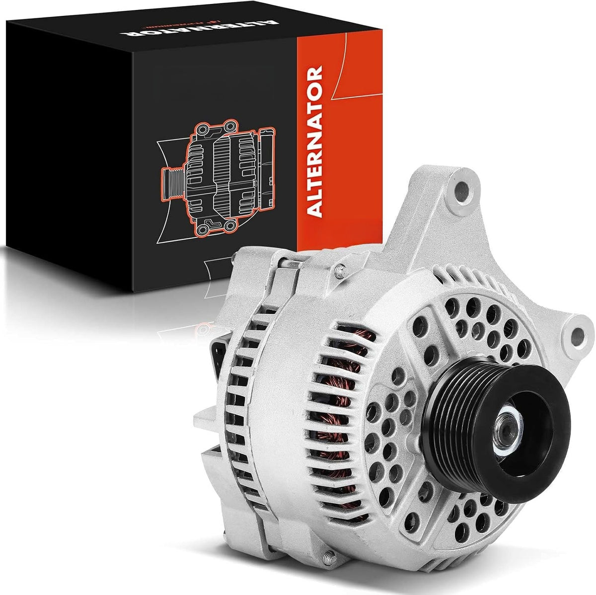 Alternator for Ford F-150 1999-2001, F-250 Super Duty 1999-2001, F-350 Super Duty 1999-2001, Excursion 2000-2001, 5.4L V8, 6.8L V10, 130A