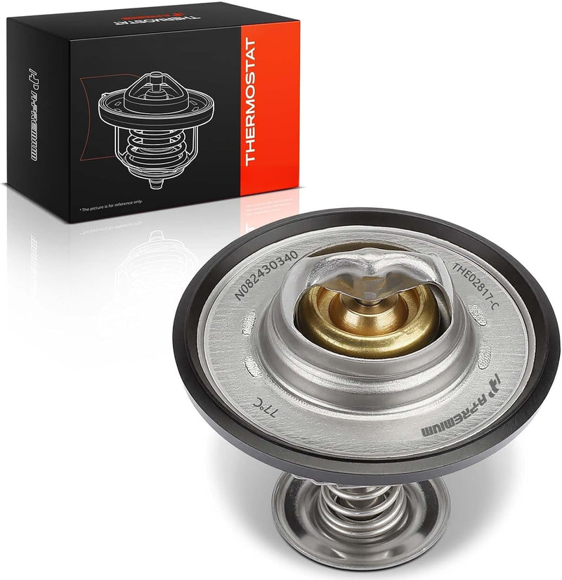 Engine Coolant Thermostat with Seal for Ford F-150, Ranger, Explorer, E-Series, Nissan Frontier and Other Models