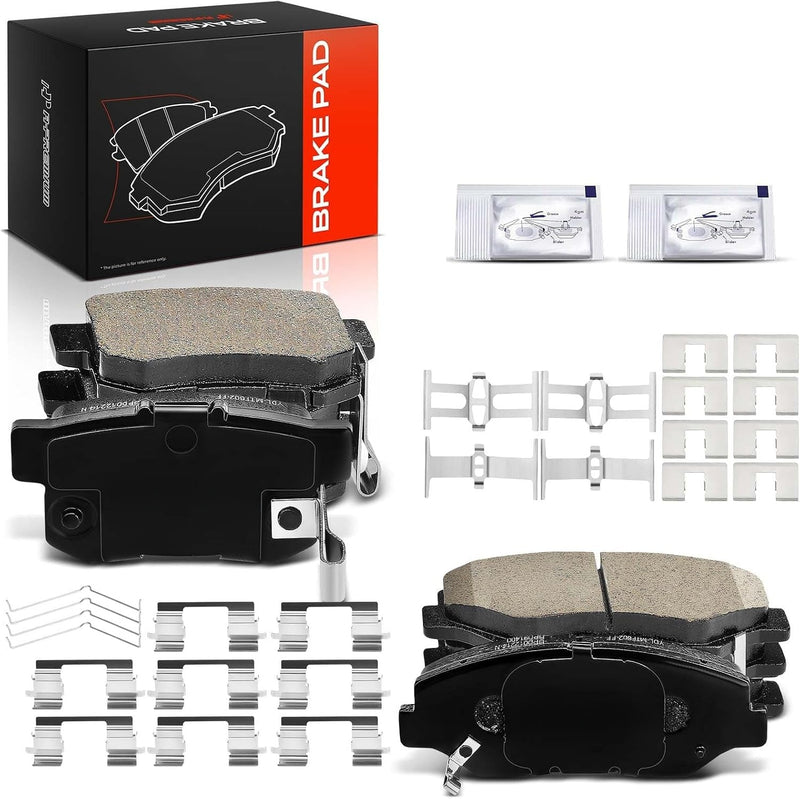 Front and Rear Ceramic Brake Pads for Honda Accord 2003-2007, Civic 2012-2015, Acura ILX 2013-2015