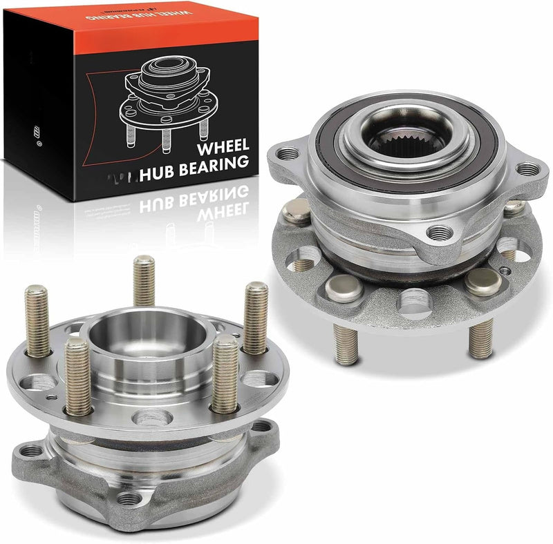 Wheel Bearing and Hub Assembly Pair, 5-Lug, for Hyundai Santa Fe 2019-2023, Palisade 2020-2023, Kia Telluride 2020-2021