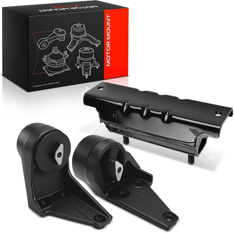 Front Engine and Transmission Mount Set of 3 for Dodge Ram 2500, Ram 3500 1994-1998 L6 5.9L, 1998 12-Valve Only