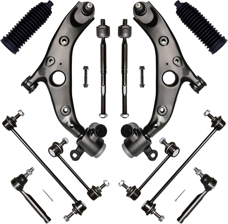 Front End Suspension Kit for Mazda CX-5 2017-2025, Lower Control Arms with Ball Joints, Front and Rear Sway Bar Links