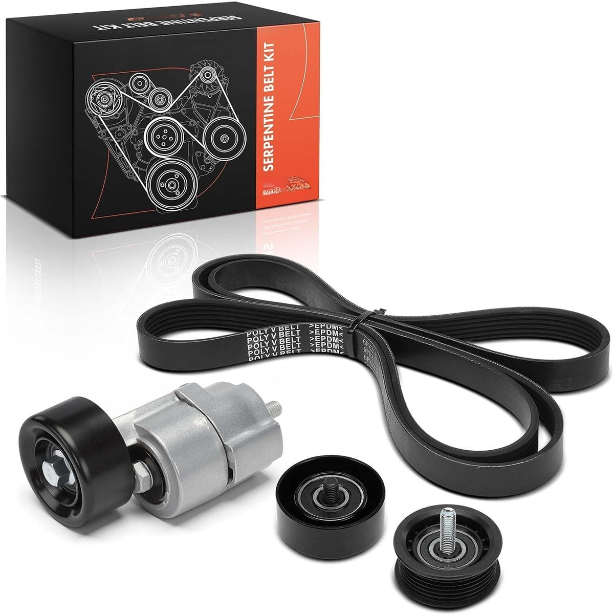 Serpentine Belt Drive Kit for Hyundai Sonata 2011-2013, Tucson 2013, Kia Optima 2011-2013, Sportage 2011-2013, 2.0L 2.4L