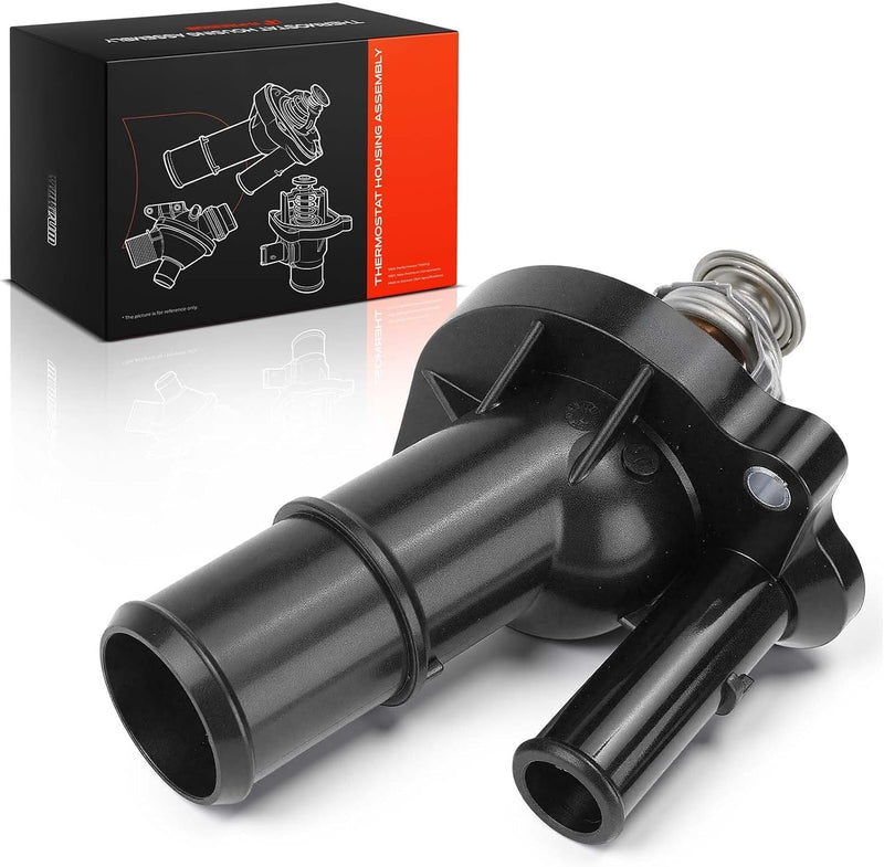 Engine Coolant Thermostat Housing with Cover for Ford Edge 2012-2015, Range Rover Evoque 2012-2017, Land Rover LR2 2013-2015