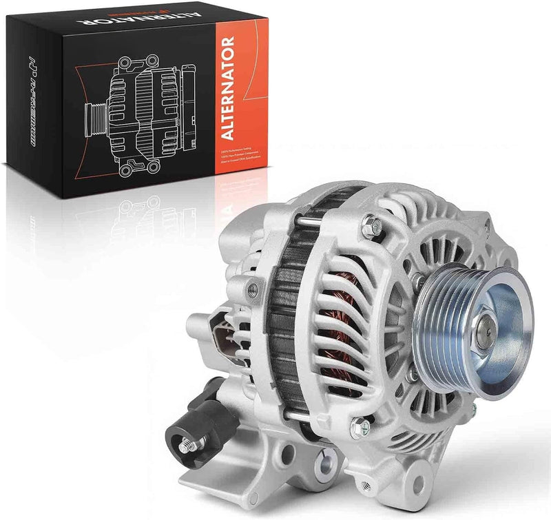 Alternator for Honda Civic 2006-2011, L4 1.8L, 12V 80A, 7-Groove Pulley