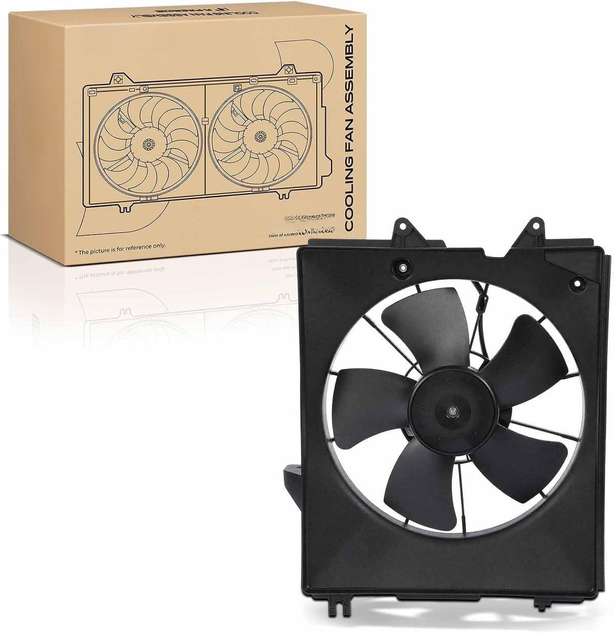 Radiator Cooling Fan Assembly with Shroud for Honda Odyssey 2005-2010, 3.5L V6