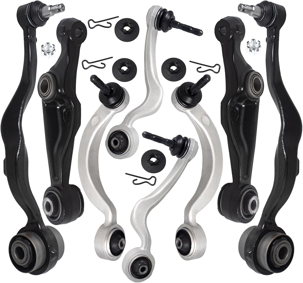 8Pc Suspension Kit (For AWD) Front Control Arm and Ball Joint Assembly Fit for 2009-2017 Le-Xus LS460, Ls600H (48670-59015 48670-59015 48640-50080 48620-50080 K623579 K623578 102-8428 102-8429)