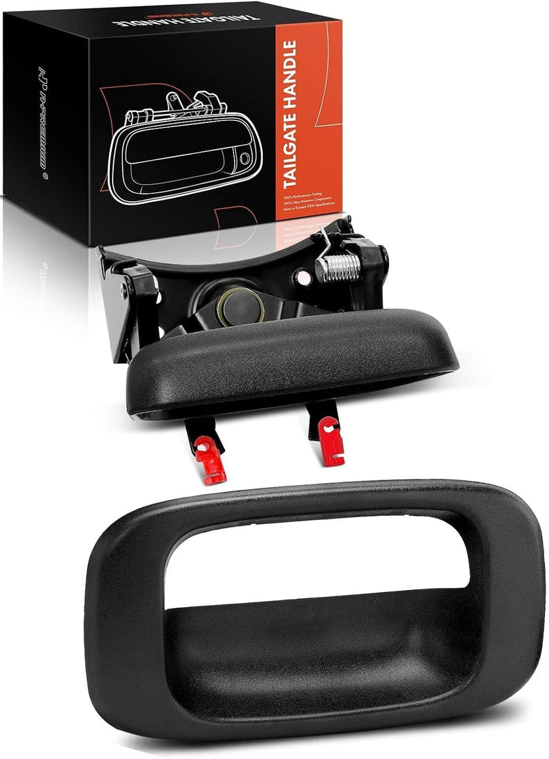 Tailgate Handle and Bezel Assembly for Chevrolet Silverado 1500 1999-2006, GMC Sierra 1500 1999-2006, Textured Black