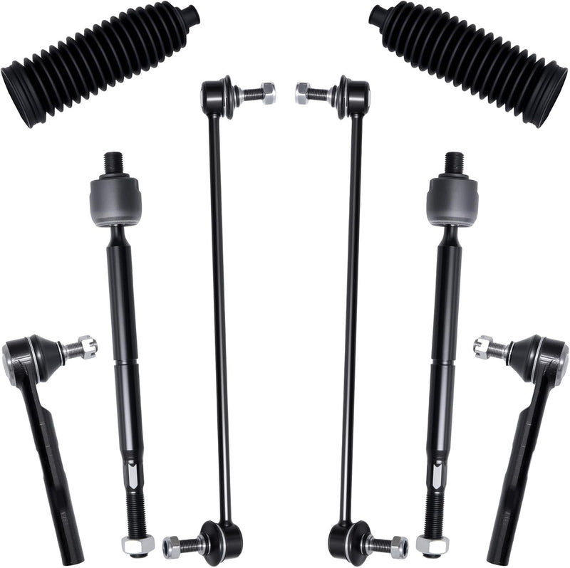 Front Inner and Outer Tie Rod End and Sway Bar Link Kit for Honda HR-V 2016-2022, 8-Piece