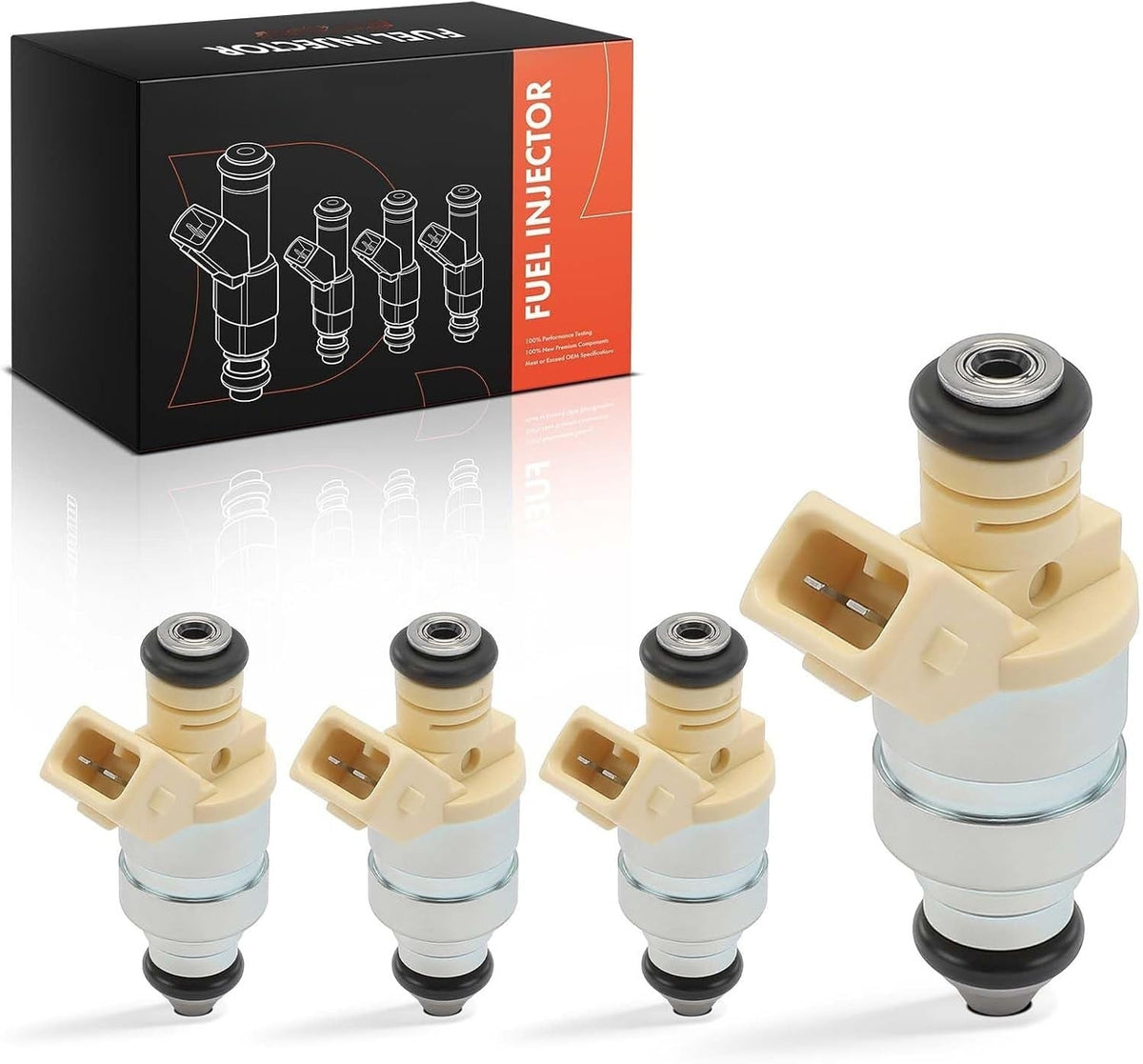 Two-Hole Fuel Injectors for Mini Cooper 2002-2008 S R52/R53, Supercharged L4 1.6L Gas, Set of 4