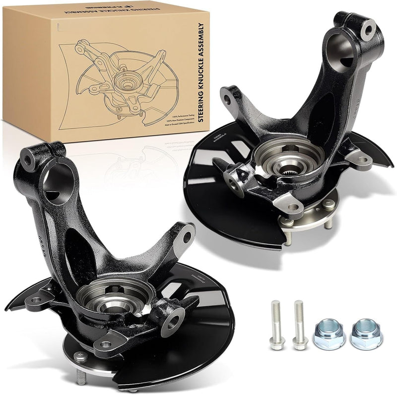 Front Steering Knuckle and Wheel Hub Assembly for Honda Civic 2016-2021 1.5L 2.0L, Left and Right, Pair