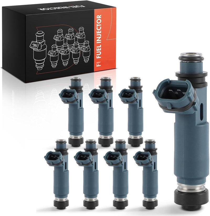 Fuel Injector Set of 8 for Lexus LX470 1998-2005, Toyota Land Cruiser 1998-2005, Tundra 2000-2004, V8 4.7L