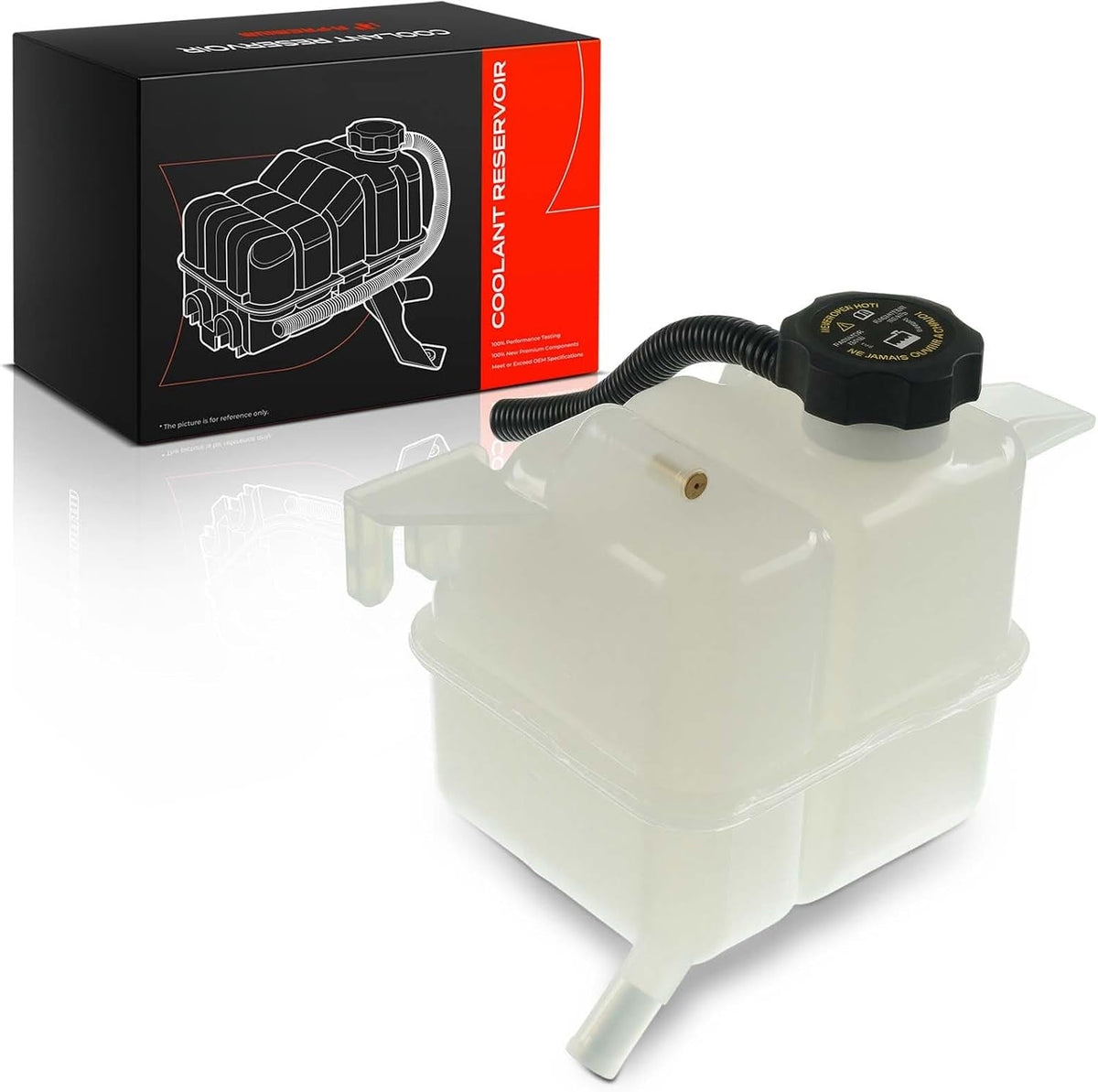 Front Engine Coolant Recovery Reservoir for Chevrolet Captiva Sport 2012-2015, Saturn Vue 2008-2010, with Cap and Tubing
