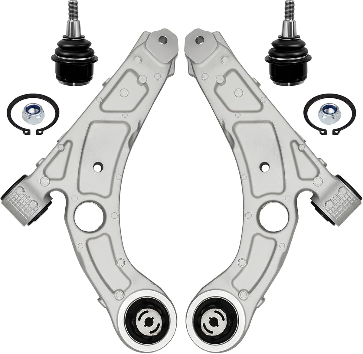 4Pc Suspension Kit Front Lower Control Arm and Ball Joint Fit for 2019 2020 2021 2022 2023 Je-Ep Cherokee (OE# K643774 K643775 K500287 526-533 526-534 68285991AE 68285992AE 68224650AA)