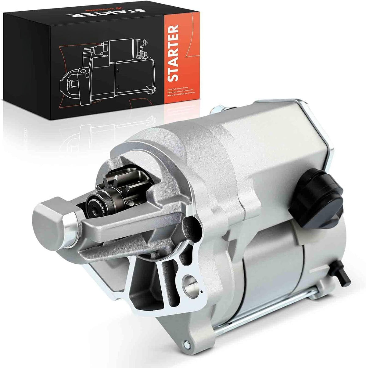 Starter Motor for Dodge Ram 1500 1999-2008, Dakota 1999-2008, Durango 1999-2003, 12V 1.4 kW 10 Teeth, 3.7L and 4.7L Manual Only