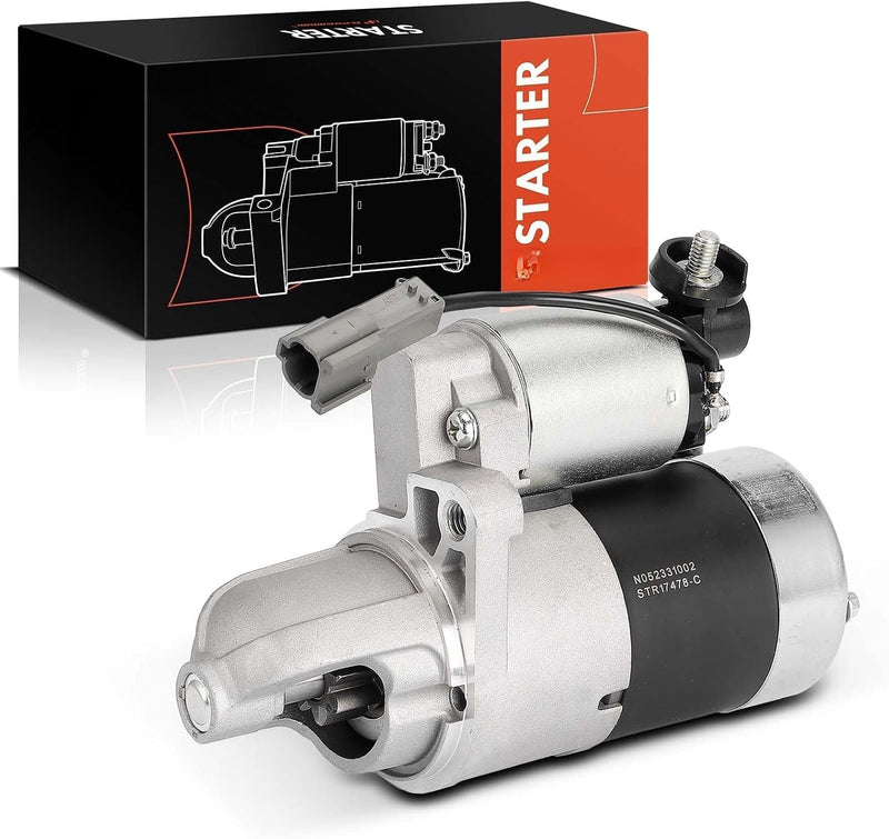 Starter Motor for Nissan Altima 1993-1997, 2.4L L4, 12V 1.2kW, 8-Tooth, Clockwise
