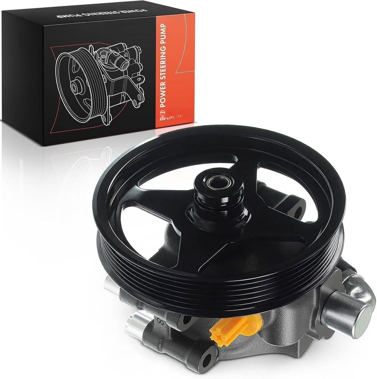 Power Steering Pump with Pulley for Ford F-150 and Lobo 2009 4.6L or 5.4L, Built Before 12/01/2008
