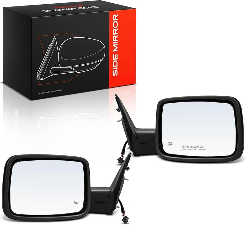 Front Driver and Passenger Side Heated Power Door Mirrors for Ram 1500 2014-2018, 1500 Classic 2019-2022, Pair