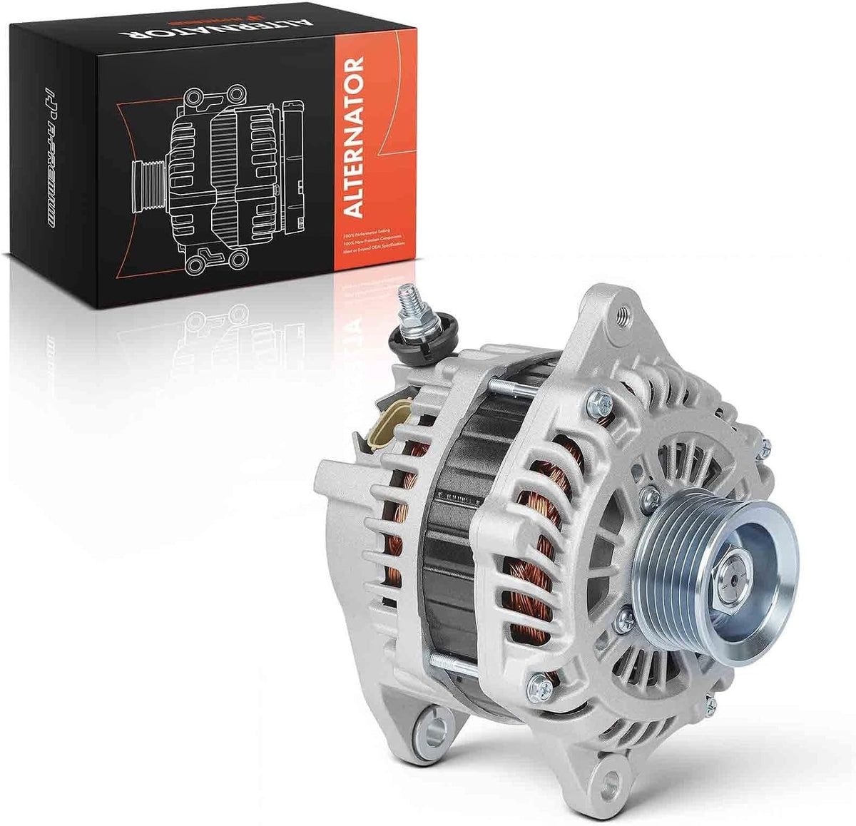 Alternator 12V 130A with 7-Groove Pulley for Nissan Altima 2007-2010, Maxima 2009-2010, Murano 2009-2014, Quest 2011-2017, 3.5L V6 DOHC