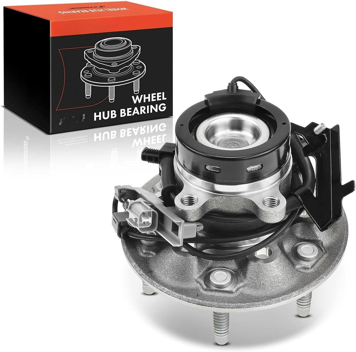 Front Left Wheel Bearing and Hub Assembly with ABS, 6-Lug, for Chevrolet Colorado 2004-2008, GMC Canyon 2004-2008, RWD Z71 Suspension