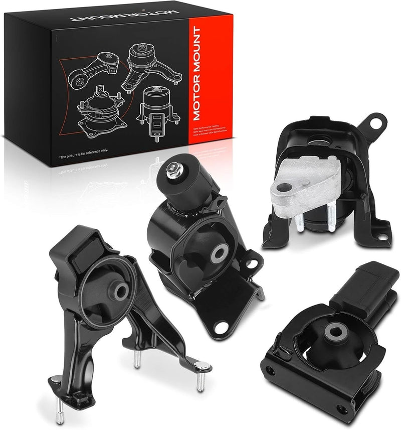 Engine and Transmission Mount Kit for Toyota Corolla 2003-2008, Matrix 2003-2008, Pontiac Vibe 2003-2008, 1.8L, FWD Automatic