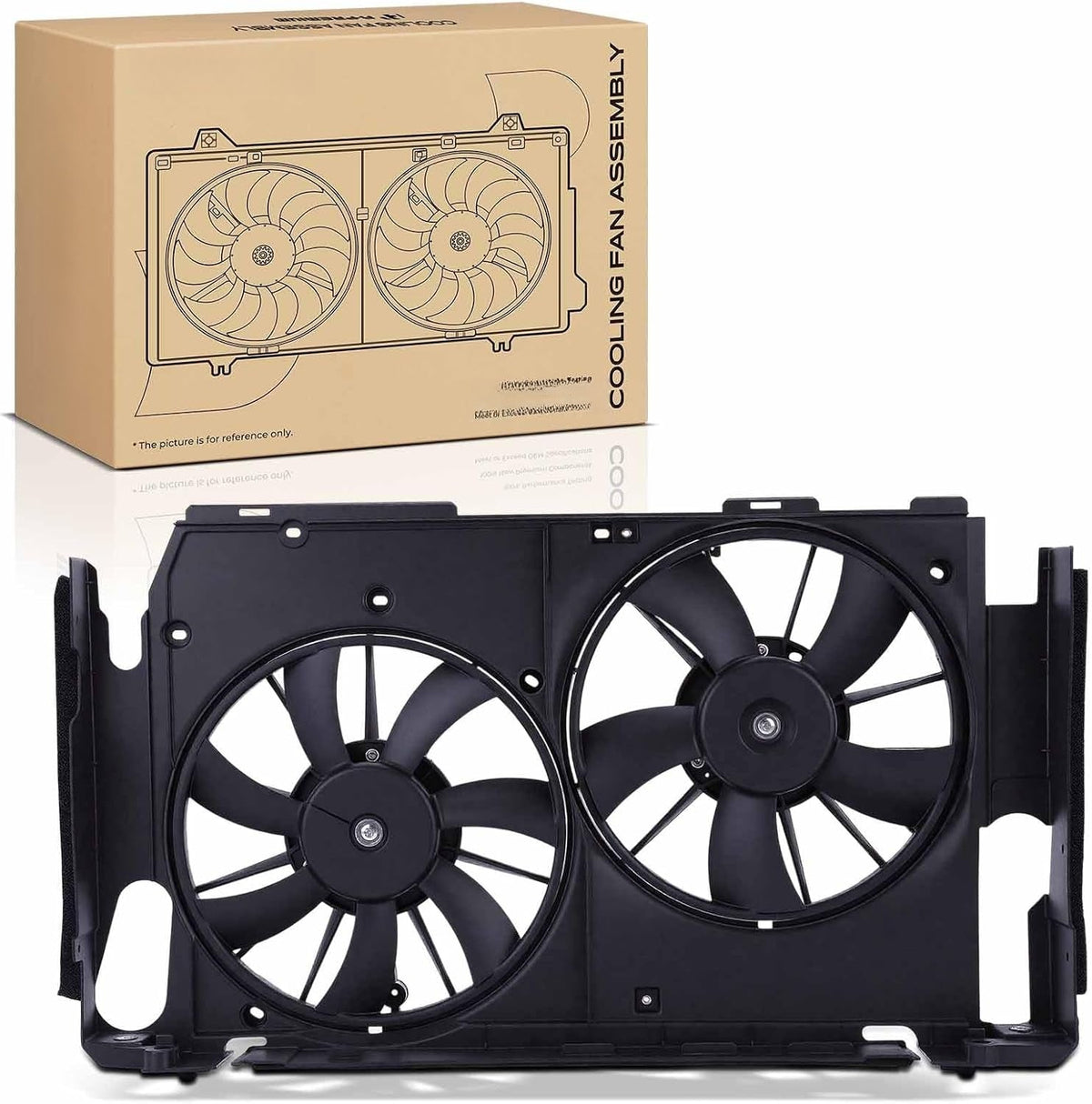Radiator Cooling Fan Assembly with Shroud for Toyota RAV4 2009-2012, 2.5L L4, US-Built, 4-Pin