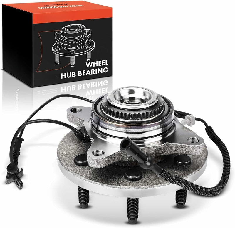Front Wheel Bearing and Hub Assembly for Ford F-150 2009-2010 4WD, 6-Lug, with ABS