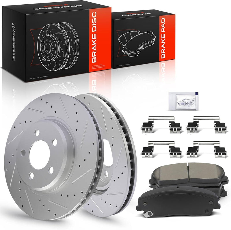 Brake Rotors and Ceramic Pads Kit for Chrysler 300 2005-2023, Dodge Charger 2006-2023, Challenger 2009-2023, Magnum 2005-2008