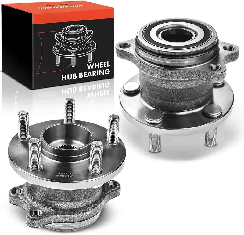 Rear Wheel Bearing and Hub Assembly Pair, 5-Lug, for Subaru Legacy 2005-2009, Outback 2005-2009