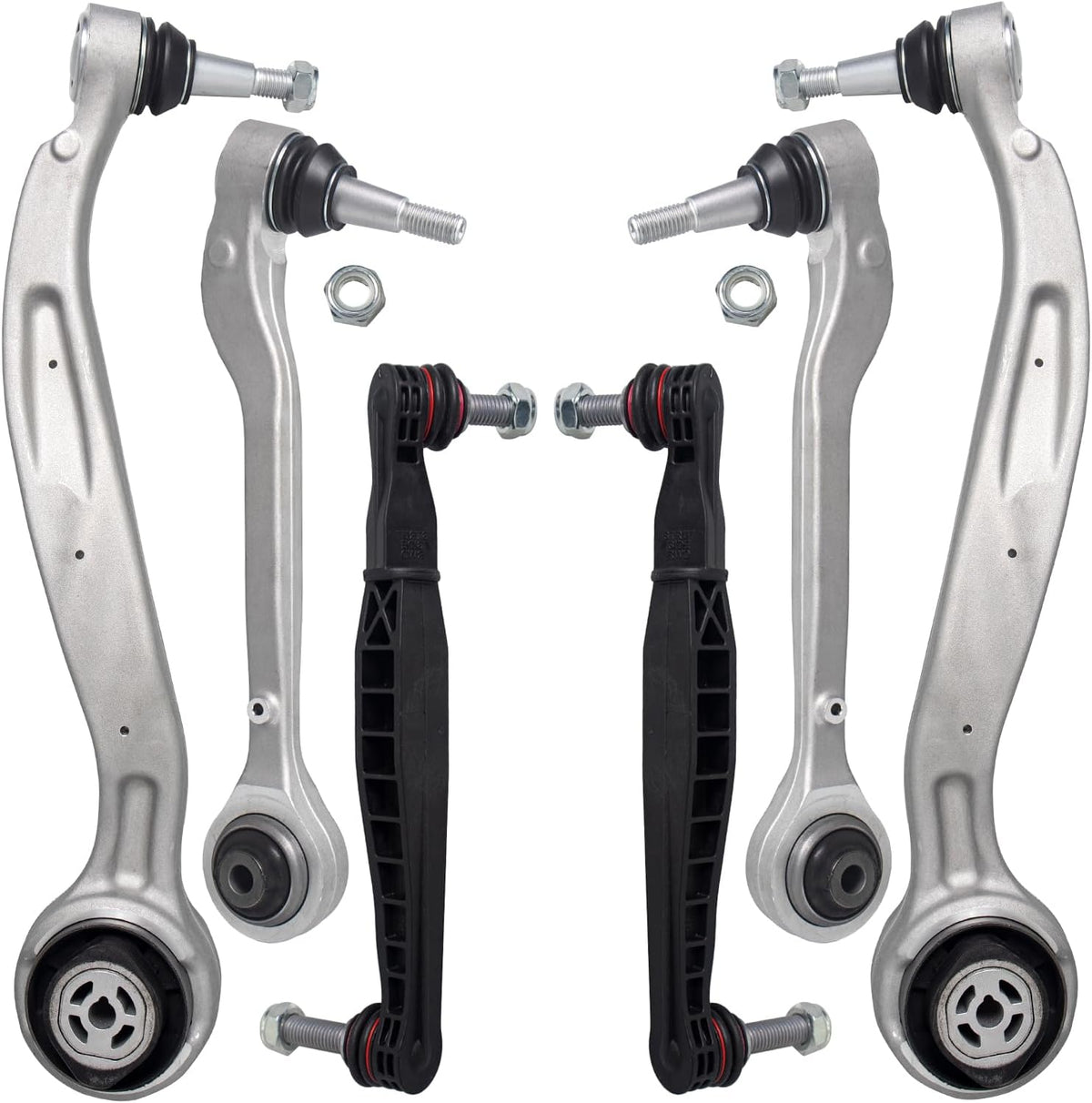 6Pc Suspension Kit Front Lower Control Arm and Ball Joint Assembly Stabilizer Link Compatible with 2016-2023 Chevy Camaro (W/Fe2 or FE3) (# 23317365 23317366 84012305 84012306 K750672 K750673)