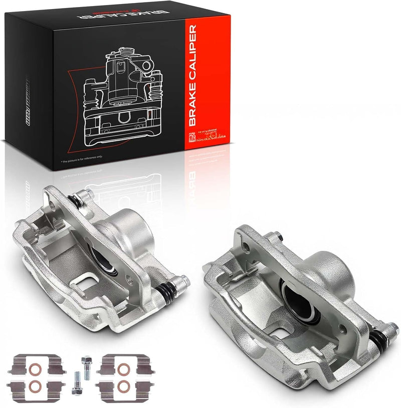Front Brake Caliper Pair for Honda Civic 1996-2011, Insight 2010-2014, Acura EL 1997-2000, Left and Right, Single Piston
