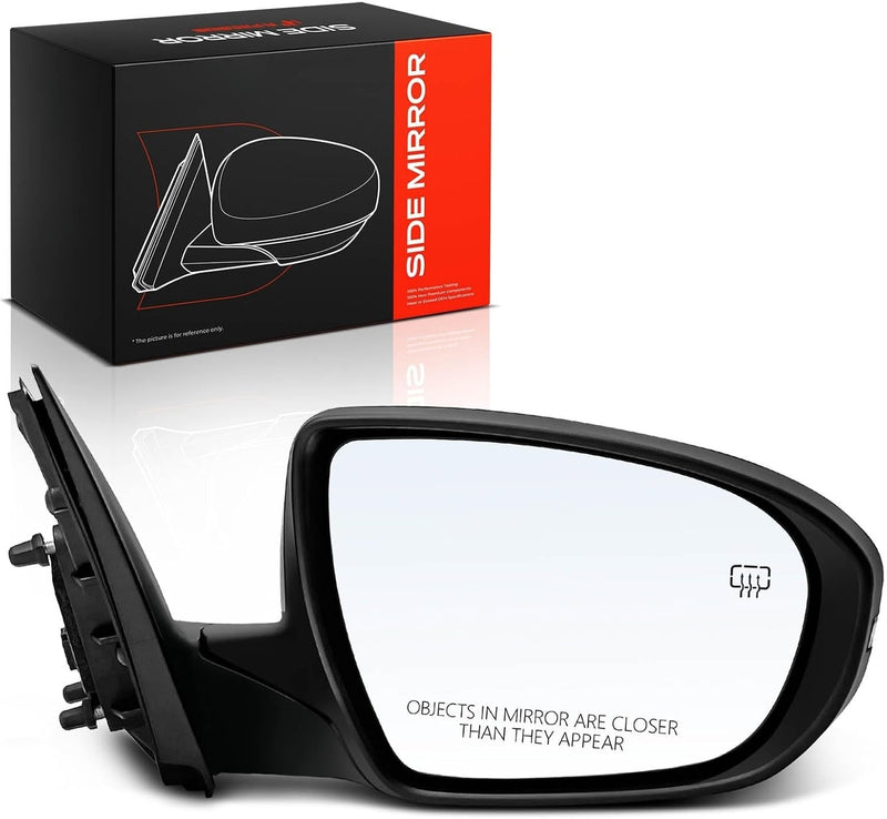 Front Right Passenger Side Heated Power Door Mirror for Kia Optima 2014-2015, Manual Folding and Turn Signal
