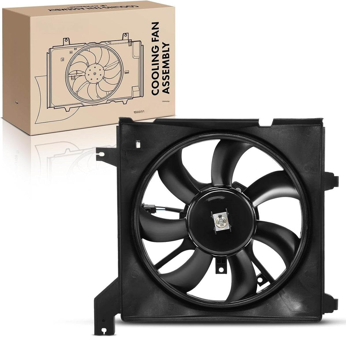 Radiator Cooling Fan Assembly with Shroud for Hyundai Elantra 2001-2006 2.0L