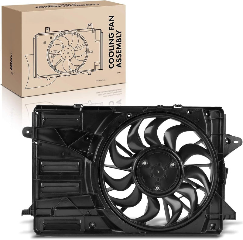 Radiator Cooling Fan Assembly with Shroud and Brushless Motor for Chevrolet Malibu 2021-2022, 1.5L L4, 4-Pin