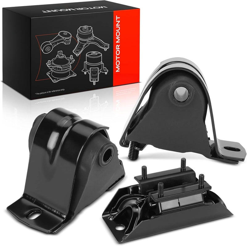 Engine and Transmission Mount Kit for Jeep Cherokee 2000-2001 (XJ) 4.0L, Automatic Transmission, Set of 3